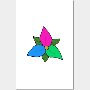 Polysexual pride flower Posters and Art